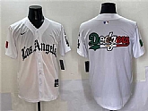 Men's Los Angeles Dodgers Team Big Logo White Mexico 2025 LA Gothic Style With Fernando Patch Vapor Premier Limited Stitched Jersey,baseball caps,new era cap wholesale,wholesale hats